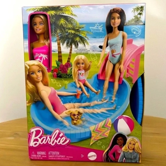 Barbie, Pool, and Slide Set - Brand New in Box - Picture 1 of 2